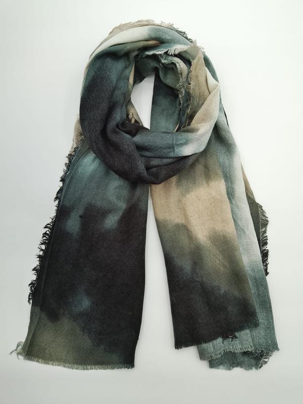 «Tie-dye ombre skjerf i ull
